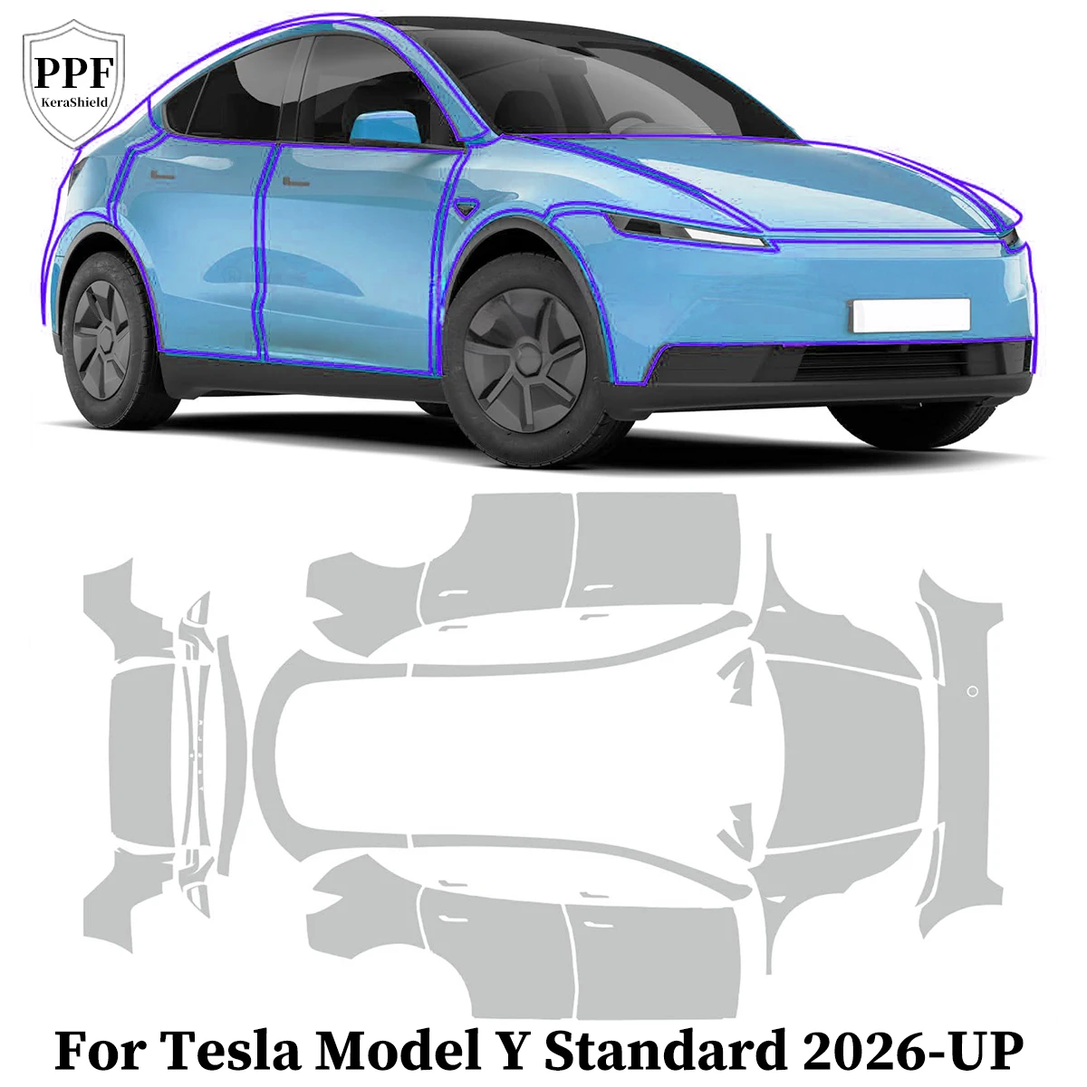 For Tesla Model Y Standard 2026-UP TPU Car Body Anti-Scratch Paint Protection Film Pre-cut PPF Repairable Cover Clear Sticker
For Tesla Model Y Standard 2026-UP TPU Car Body Anti-Scratch Paint Protection Film Pre-cut PPF Repairable Cover Clear Sticker