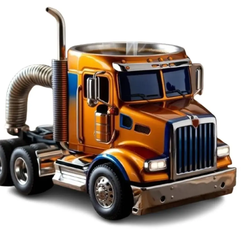 Durable Truck Coffee Mug 11 Ounces Semi Truck Coffee Cup Handcrafted Semi-trailer Shaped Semi-Truck Coffee Mugs For Men
Durable Truck Coffee Mug 11 Ounces Semi Truck Coffee Cup Handcrafted Semi-trailer Shaped Semi-Truck Coffee Mugs For Men