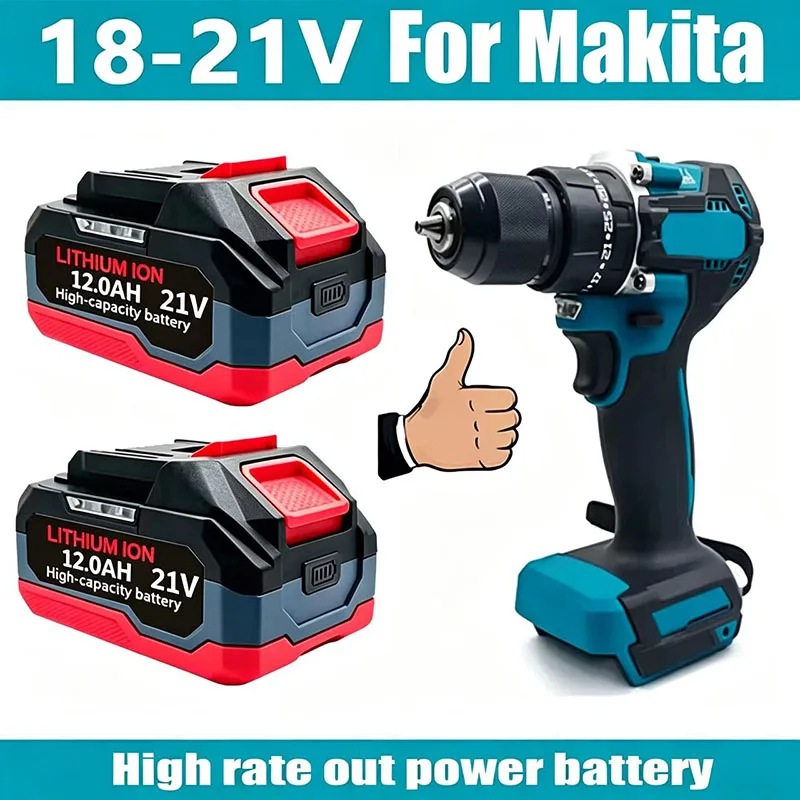 18V 21V 6.0 9.0 12.0Ah Rechargeable Lithium Battery For Makita 18v Power Tools Cordless Wrench Saw Drill Grinder Screwdriver
18V 21V 6.0 9.0 12.0Ah Rechargeable Lithium Battery For Makita 18v Power Tools Cordless Wrench Saw Drill Grinder Screwdriver