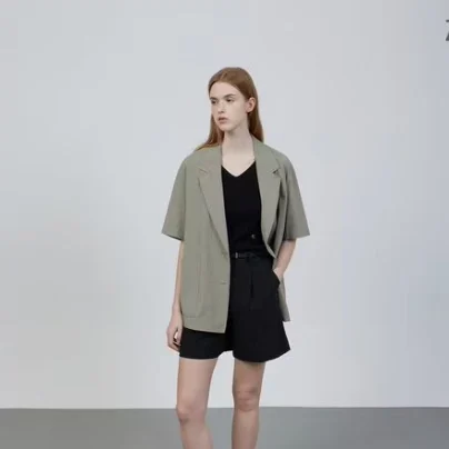 Mimifafa Linen Silk Lightweight Breathable Short Sleeve Suit Jacket Pure Original Design Casual Style Women's Fashion
Mimifafa Linen Silk Lightweight Breathable Short Sleeve Suit Jacket Pure Original Design Casual Style Women's Fashion