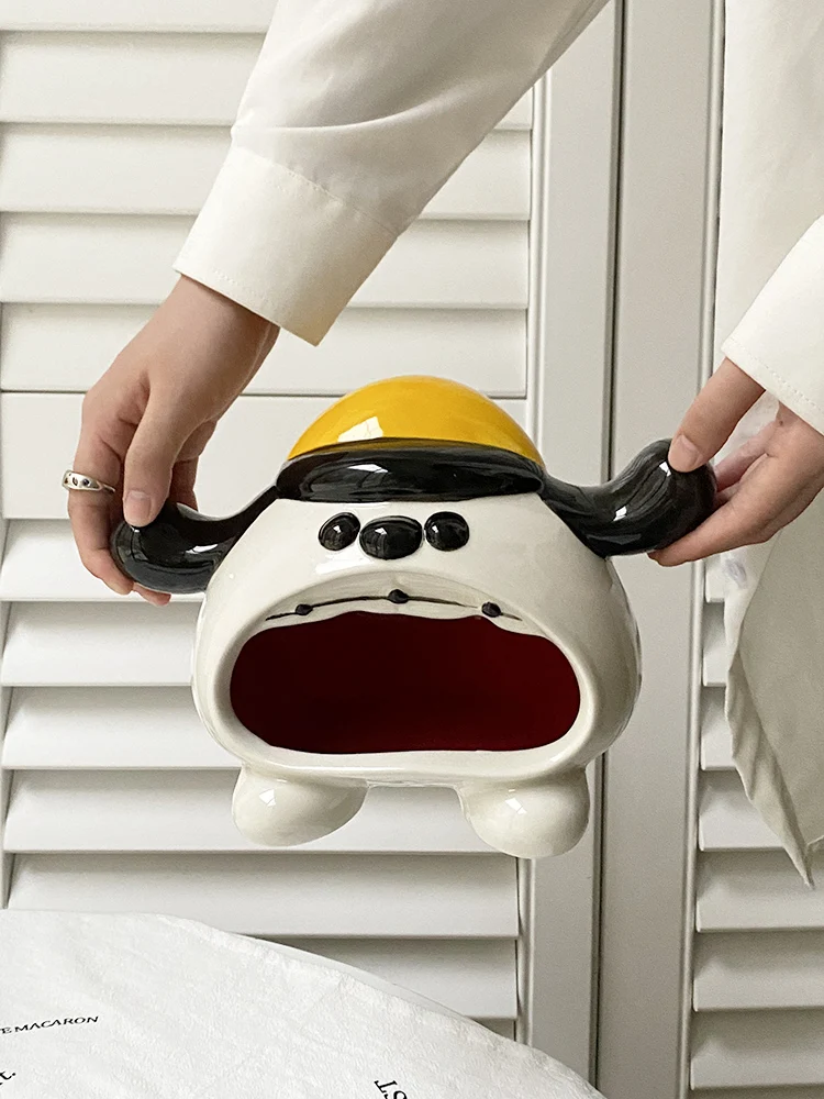 CMYD Today's Business Puppy Original Niche Cartoon Big Mouth Dog Ceramic Desktop Storage Box Entrance Ornament
CMYD Today's Business Puppy Original Niche Cartoon Big Mouth Dog Ceramic Desktop Storage Box Entrance Ornament