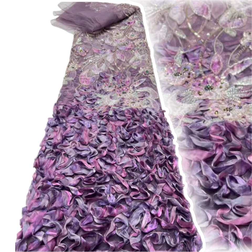 Африканская французская 3D кружевная ткань 2025 г., высококачественное кружево с вышивкой, нигерийское тюлевое кружево с блестками, 5 ярдов для шитья вечернего платья SZ1657
Африканская французская 3D кружевная ткань 2025 г., высококачественное кружево с вышивкой, нигерийское тюлевое кружево с блестками, 5 ярдов для шитья вечернего платья SZ1657