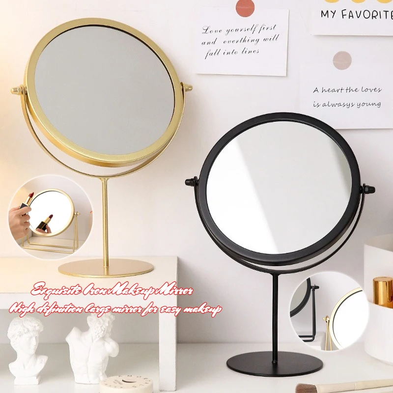 Настольное зеркало, зеркало для макияжа, вращающееся увеличительное стекло из нержавеющей стали, студенческое общежитие, бытовое одностороннее зеркало для макияжа
Настольное зеркало, зеркало для макияжа, вращающееся увеличительное стекло из нержавеющей стали, студенческое общежитие, бытовое одностороннее зеркало для макияжа