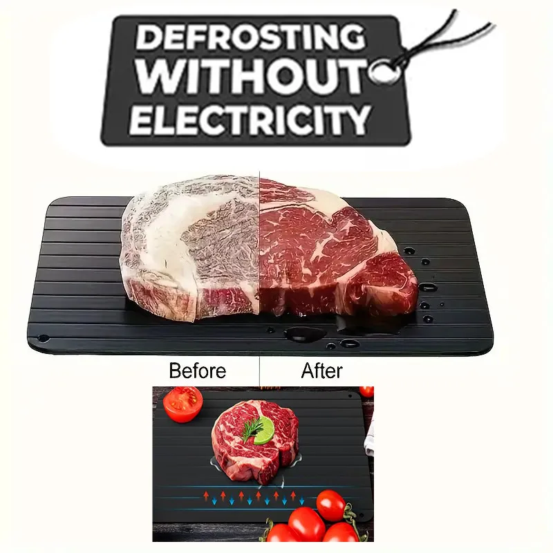 Quick Defrosting Tray For Frozen Meat Rapid Thaw Defrosting Tray Kitchen Gadgets For Home Thawing Plate Thawing Tray For Meat
Quick Defrosting Tray For Frozen Meat Rapid Thaw Defrosting Tray Kitchen Gadgets For Home Thawing Plate Thawing Tray For Meat