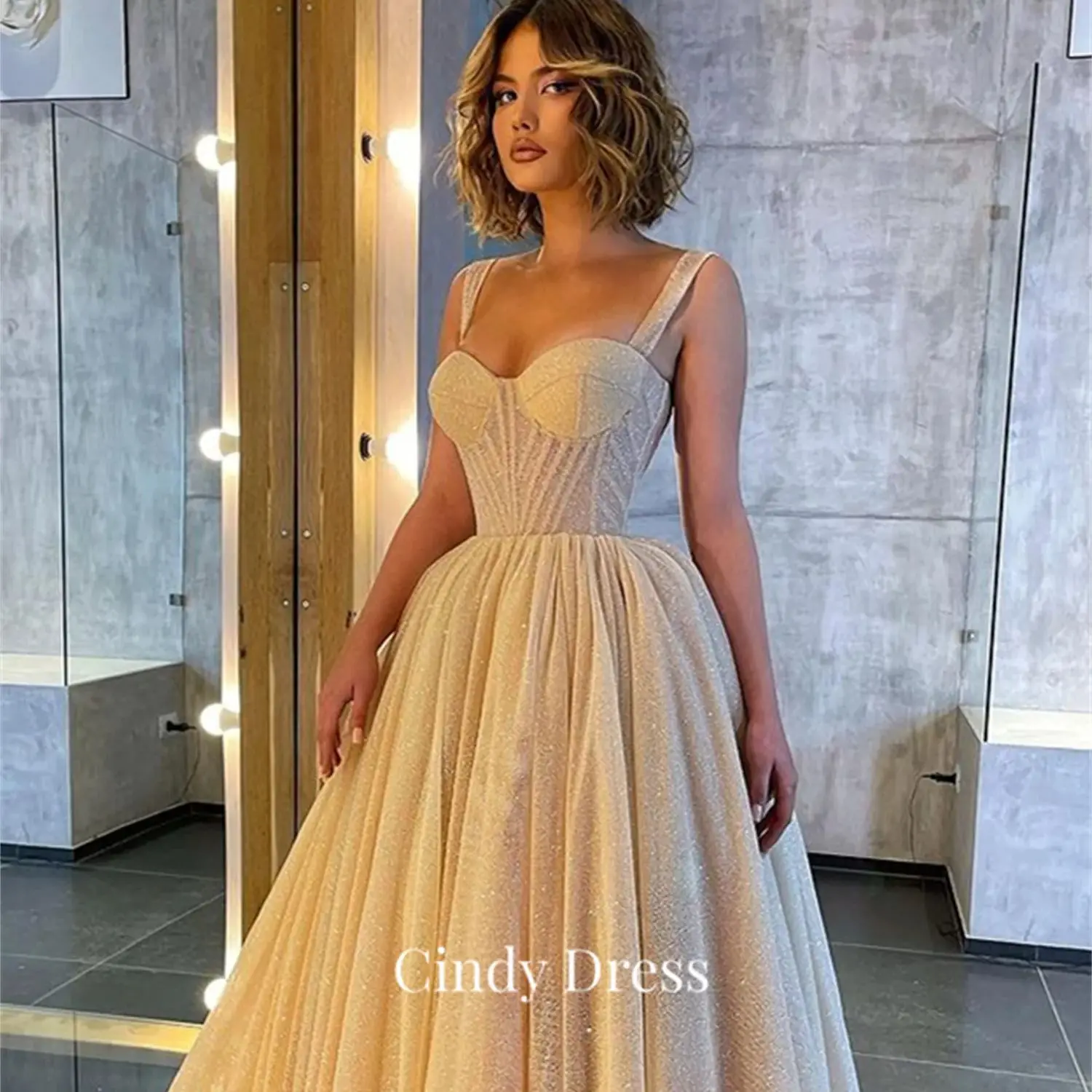 Cindy A-line Dress Dresses Champagne Long Luxury Evening Sweetheart Wedding Party 2024 Shiny Women's Elegant Special Events Prom
Cindy A-line Dress Dresses Champagne Long Luxury Evening Sweetheart Wedding Party 2024 Shiny Women's Elegant Special Events Prom