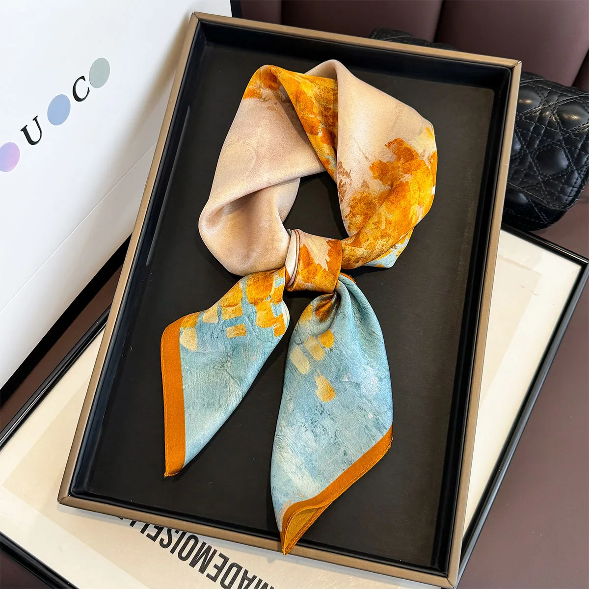 Luxury Black Striped 100% Silk Square Scarf Women Neck Hair Tie Band Soft Work Neckerchife NEW Hijab Head Female Foulard 65cm 
Luxury Black Striped 100% Silk Square Scarf Women Neck Hair Tie Band Soft Work Neckerchife NEW Hijab Head Female Foulard 65cm