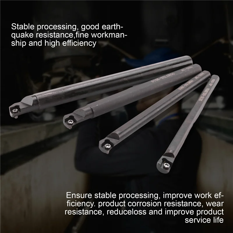 A23P 4 Set Of 7/8/10/12Mm Sclcr Lathe Boring Bar Tool Holder+10Pcs Ccmt 0602 Inserts
A23P 4 Set Of 7/8/10/12Mm Sclcr Lathe Boring Bar Tool Holder+10Pcs Ccmt 0602 Inserts