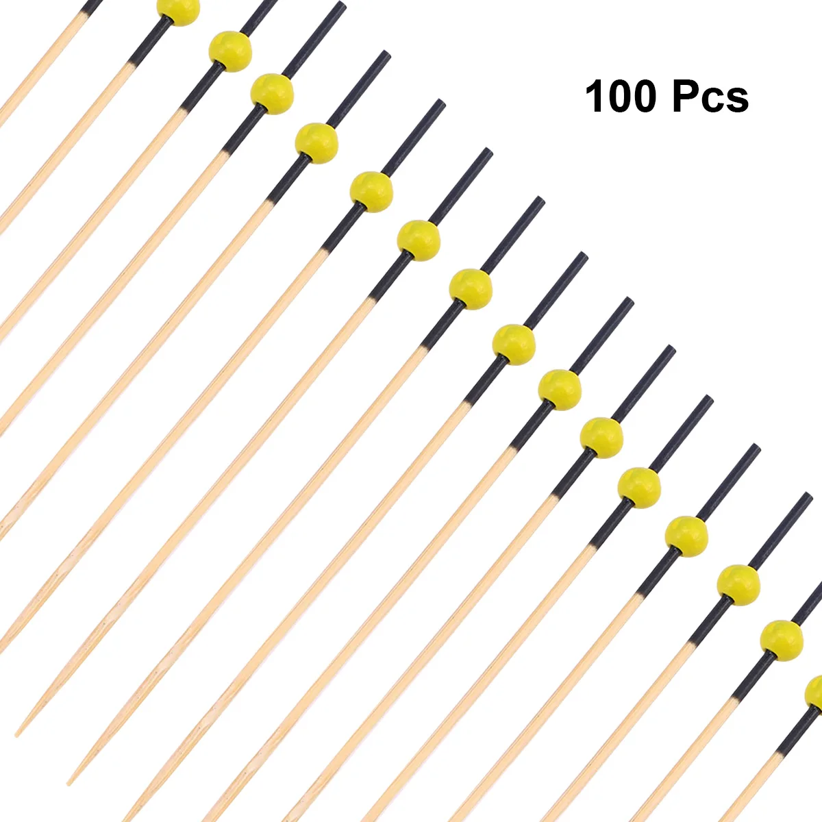 100 Pcs Bamboo Cocktail Picks with Yellow Bead for Fruit Sandwiches Mini Burgers Disposable Wooden Sticks Handmade Elegant
100 Pcs Bamboo Cocktail Picks with Yellow Bead for Fruit Sandwiches Mini Burgers Disposable Wooden Sticks Handmade Elegant
