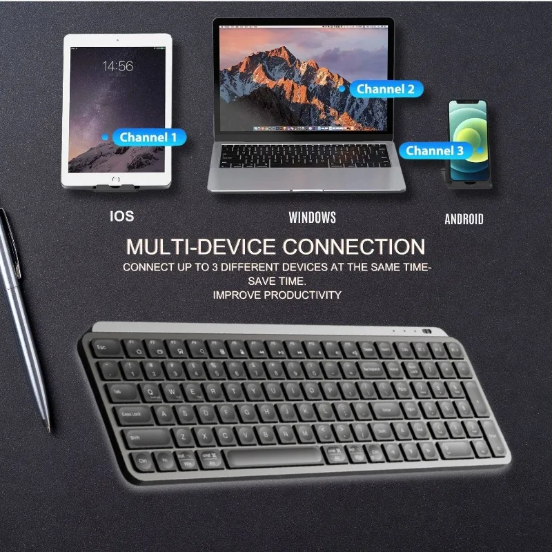 EOENKK Dual-zone Bluetooth Keyboard Drop Key Cap Ergonomic external office game rechargeable silent universal
EOENKK Dual-zone Bluetooth Keyboard Drop Key Cap Ergonomic external office game rechargeable silent universal