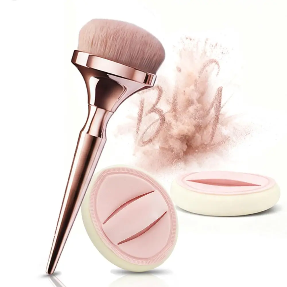 Professional Makeup Brush Set: Large Foundation and Blush Brushes with Powder Puff
Professional Makeup Brush Set: Large Foundation and Blush Brushes with Powder Puff