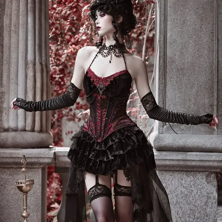 Subculture Suspender Skirt Gothic Halloween Velvet Fishbone Off-Shoulder Chic Tail Skirt 2025 Hot Sale
Subculture Suspender Skirt Gothic Halloween Velvet Fishbone Off-Shoulder Chic Tail Skirt 2025 Hot Sale