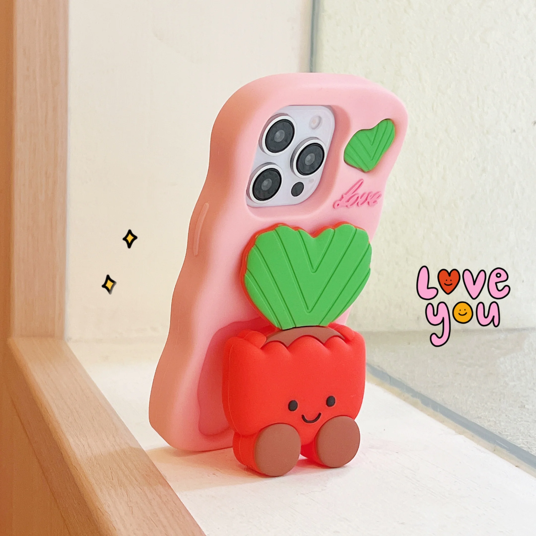 Cartoon Cute 3D Carrot Vegetable Potted Plants Phone Case with Holder Stand for iPhone 12 13 14 15 16 Pro Max Protective Cover
Cartoon Cute 3D Carrot Vegetable Potted Plants Phone Case with Holder Stand for iPhone 12 13 14 15 16 Pro Max Protective Cover