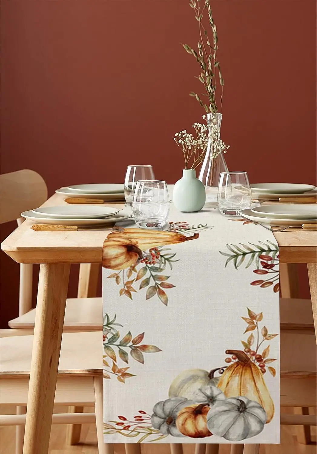 Fall Thanksgiving Pumpkin Table Runner Dresser Scarves Decor Reusable Kitchen Dining Table Runner Party Decorations 
Fall Thanksgiving Pumpkin Table Runner Dresser Scarves Decor Reusable Kitchen Dining Table Runner Party Decorations