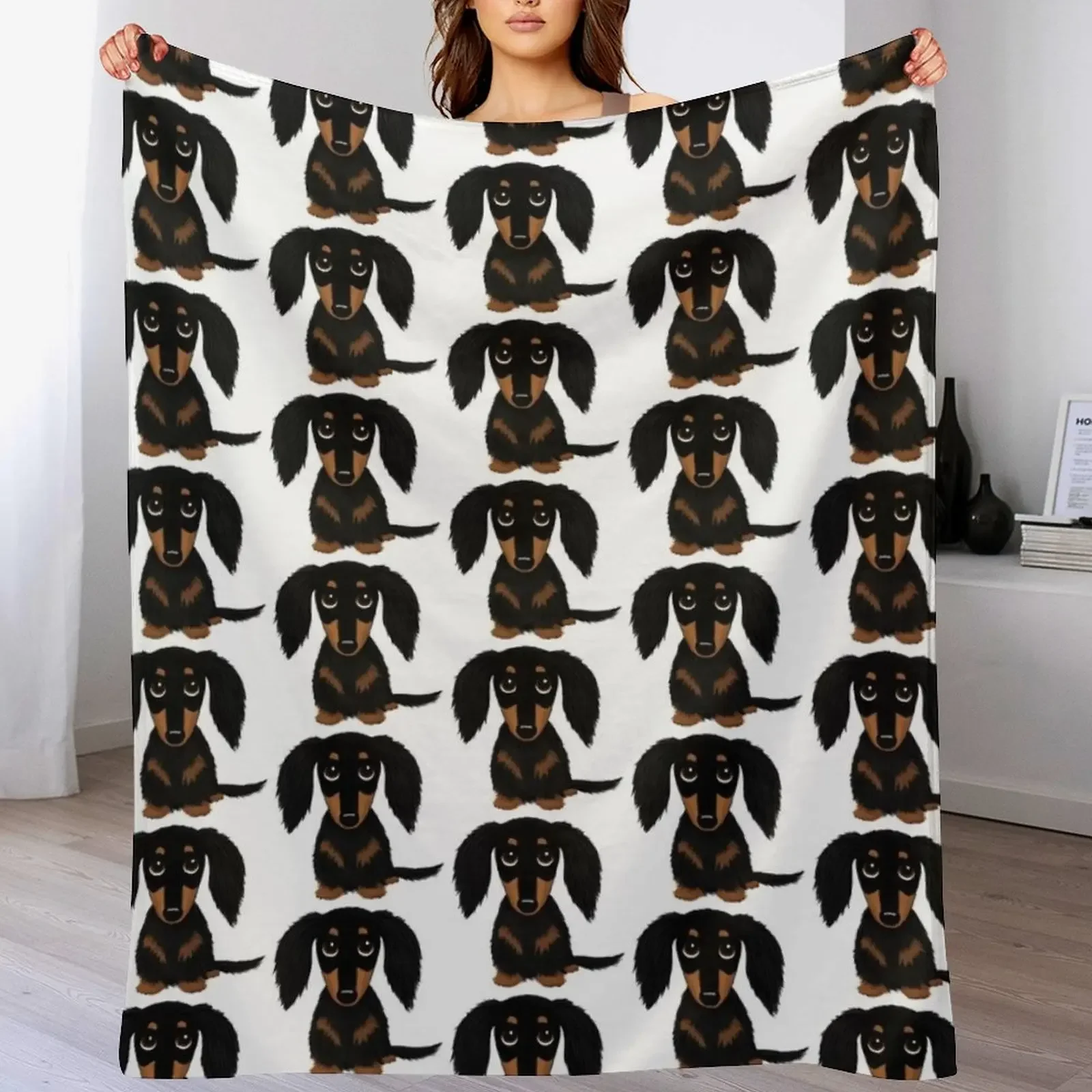 Black and Tan Long Haired Dachshund Throw Blanket Stuffeds Extra Large Throw Bed covers Blankets
Black and Tan Long Haired Dachshund Throw Blanket Stuffeds Extra Large Throw Bed covers Blankets