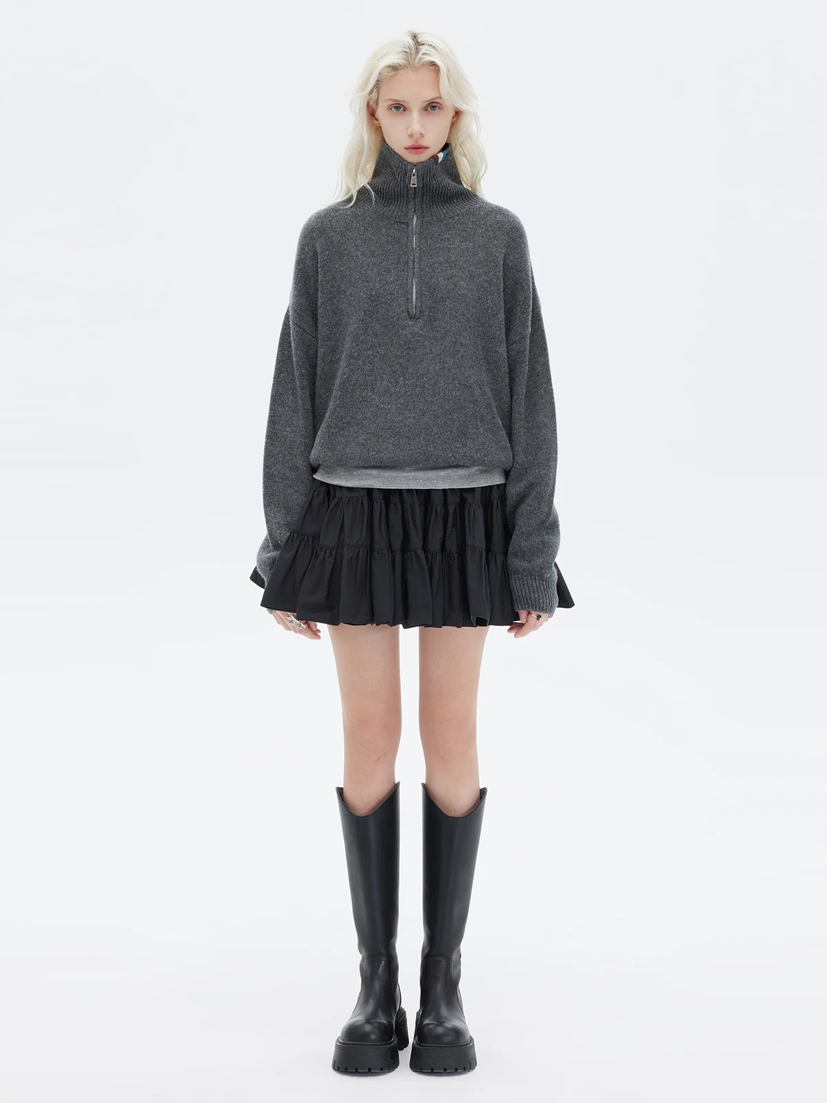 Women's Long Sve Zipper Ne 00 Wool Sweater Spring 2026 Deep ey Patchwork Stand Collar f Button Closure Top
Women's Long Sve Zipper Ne 00 Wool Sweater Spring 2026 Deep ey Patchwork Stand Collar f Button Closure Top