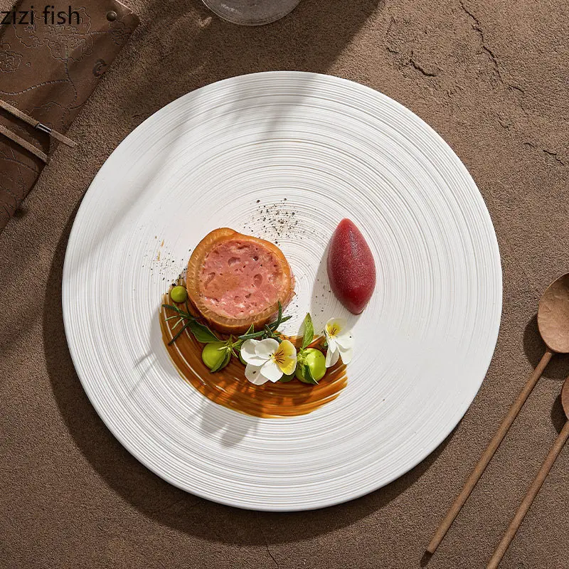 Circular Brushed Flat Plate Ceramic Steak Plate Pasta Dessert Dish Sushi Sashimi Plate Serving Plates Restaurant Tableware
Circular Brushed Flat Plate Ceramic Steak Plate Pasta Dessert Dish Sushi Sashimi Plate Serving Plates Restaurant Tableware