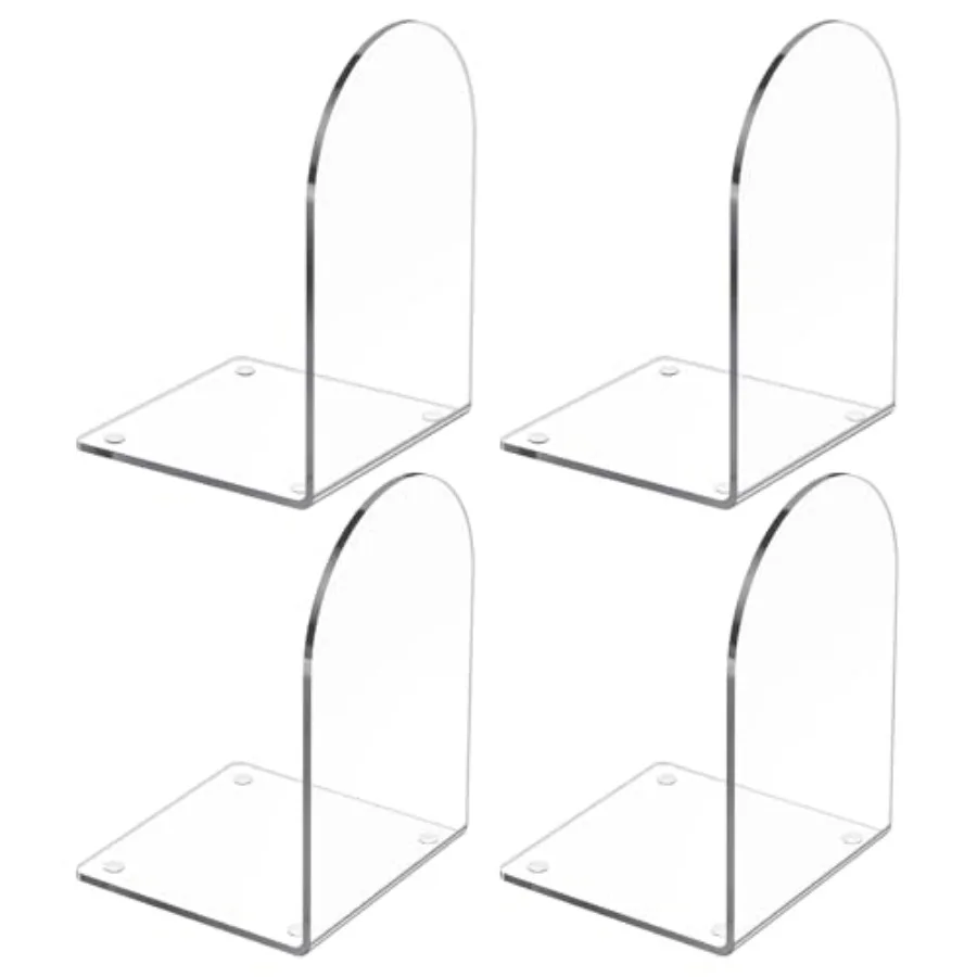 4 Pcs Acrylic Bookends, Clear Book Ends for Heavy Books, Bookend Holders for Shelves, Arch Book Stopper to Hold Books, Decorati
4 Pcs Acrylic Bookends, Clear Book Ends for Heavy Books, Bookend Holders for Shelves, Arch Book Stopper to Hold Books, Decorati