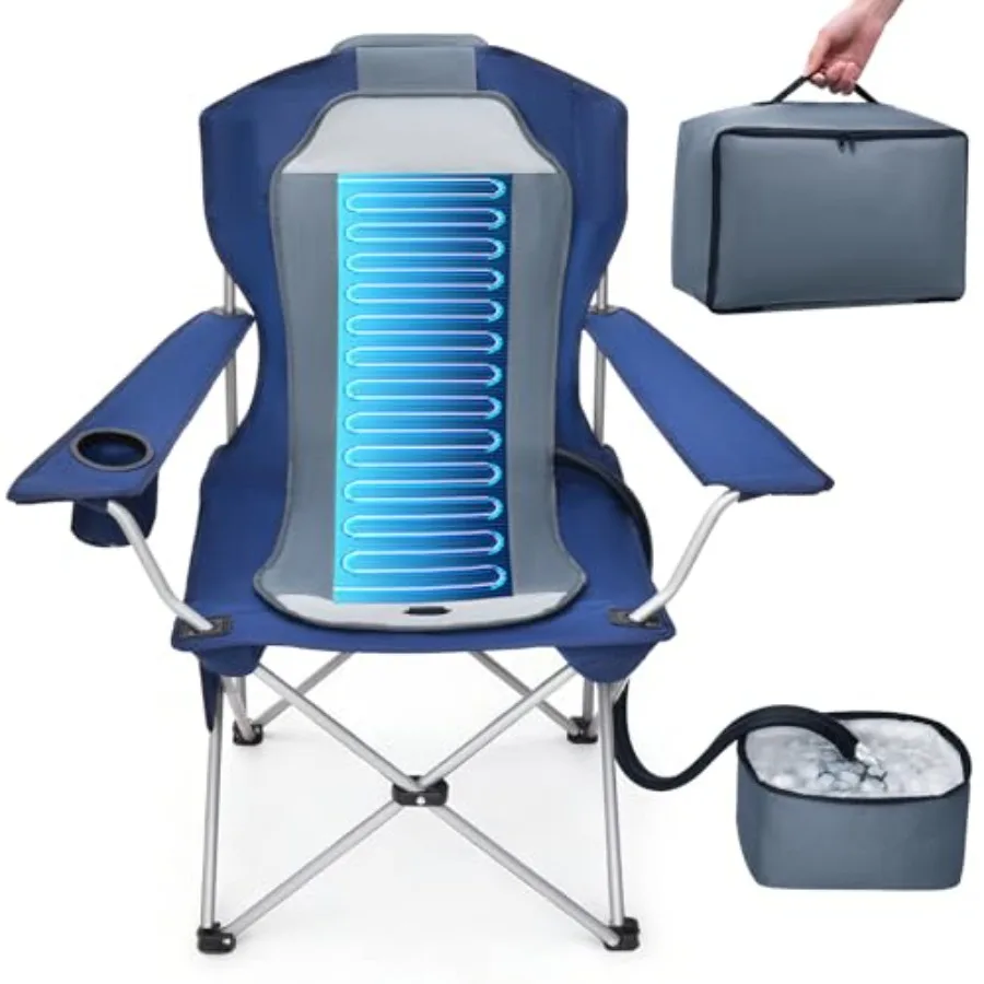 Camping Chair with Cooling Pad – Cools 50°F in 20 Sec, Folding Beach Chair with Cup Holder, Side Pocket, 330 lbs Heavy Duty, Inc
Camping Chair with Cooling Pad – Cools 50°F in 20 Sec, Folding Beach Chair with Cup Holder, Side Pocket, 330 lbs Heavy Duty, Inc