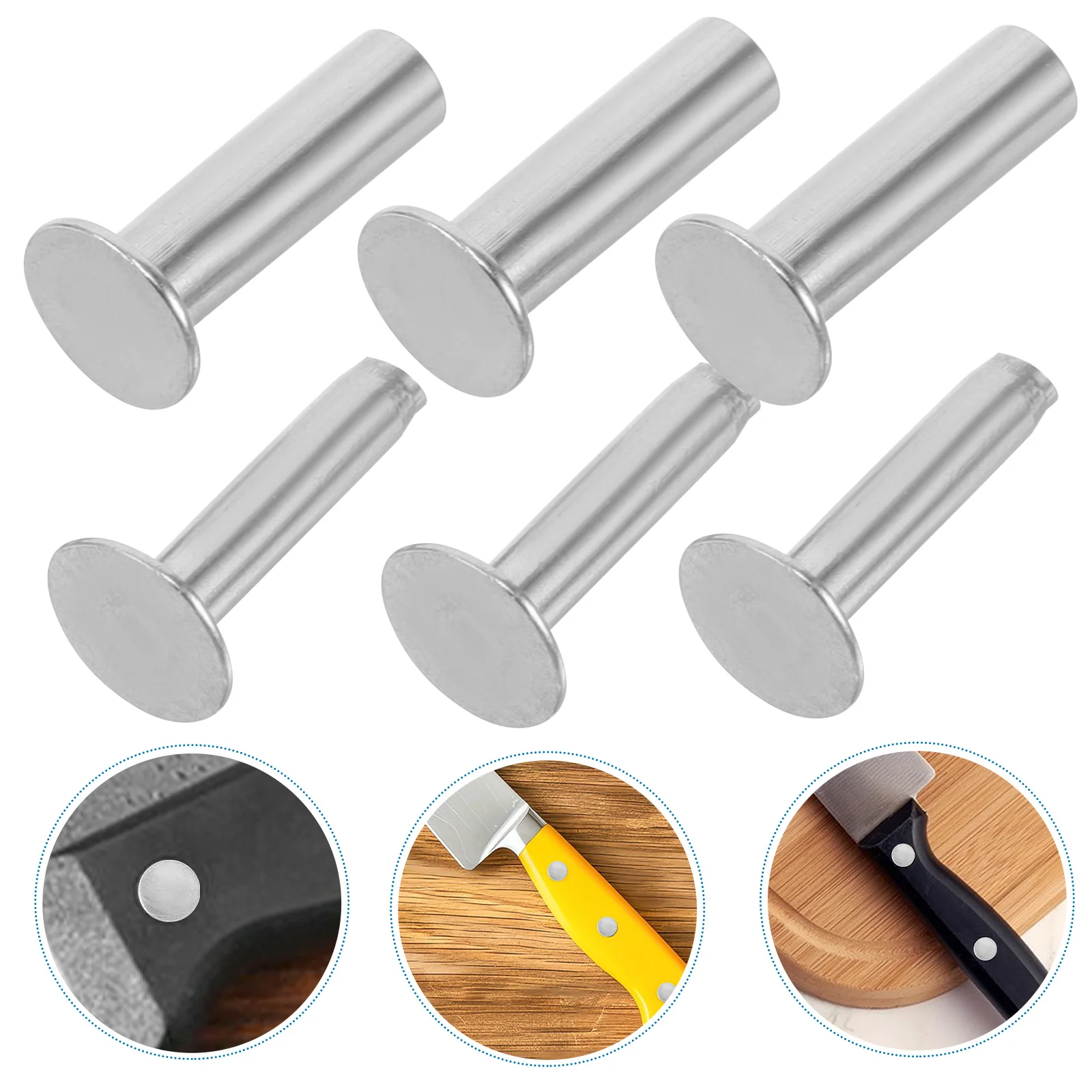 4 Pairs Kitchen Knife Handle Rivets Metal Studs Bolt Screw Stainless Steel Repair Tools
4 Pairs Kitchen Knife Handle Rivets Metal Studs Bolt Screw Stainless Steel Repair Tools