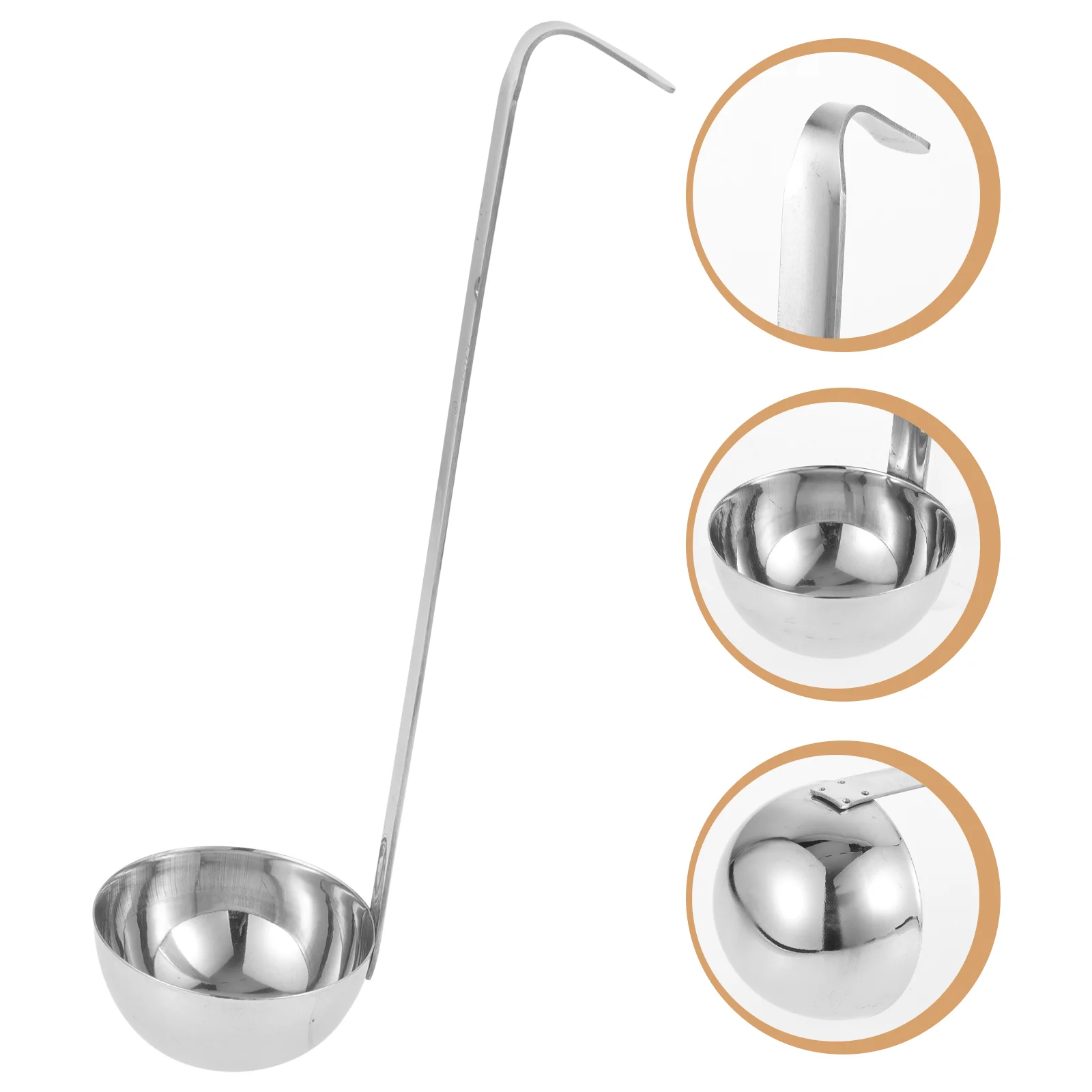 Spoon with Hook Ladle for Soup Serving Restaurants Metal Stainless Steel Large Sauces Ladles Food
Spoon with Hook Ladle for Soup Serving Restaurants Metal Stainless Steel Large Sauces Ladles Food