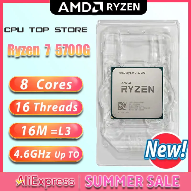 AMD Ryzen 7 5700G 8-Core 16-Thread 4.6GHz 16MB L3 Cache AM4 CPU - Brand New Unboxed
AMD Ryzen 7 5700G 8-Core 16-Thread 4.6GHz 16MB L3 Cache AM4 CPU - Brand New Unboxed
