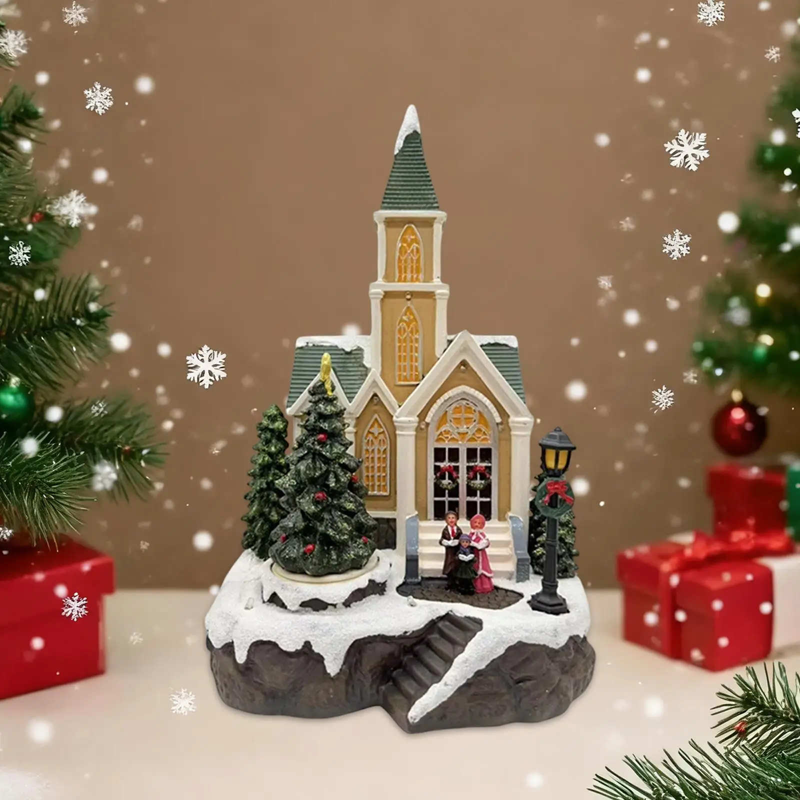 Рождественская церковная статуя со световой музыкальной смолой для полки для вечеринки, спальни
Рождественская церковная статуя со световой музыкальной смолой для полки для вечеринки, спальни