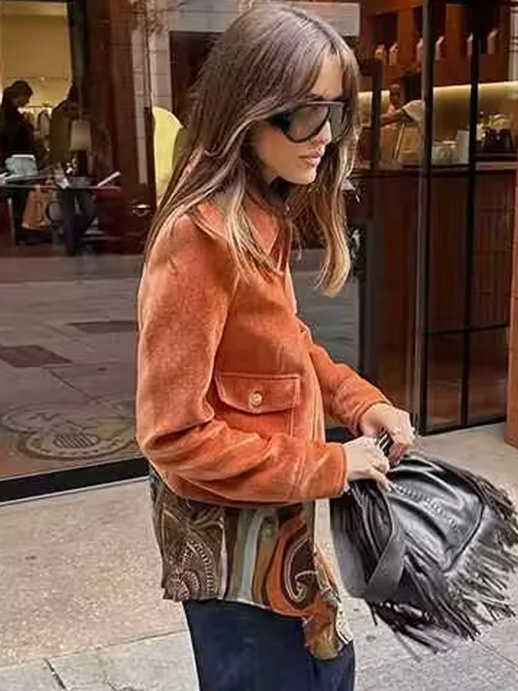 HH женская весенняя однобортная куртка из бархатной ткани с длинными рукавами и лацканами, карманами, женское универсальное короткое пальто для поездок на работу
HH женская весенняя однобортная куртка из бархатной ткани с длинными рукавами и лацканами, карманами, женское универсальное короткое пальто для поездок на работу