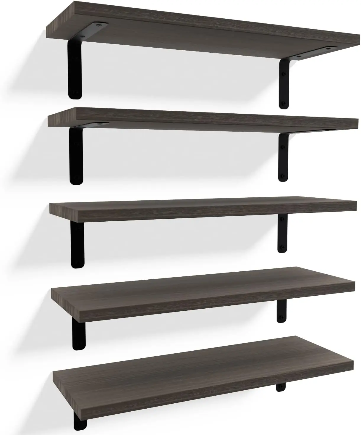 Floating Shelves for Wall Décor, Rustic Wood Wall Mounted Shelves for Bedroom Set of 5, Farmhouse Shelf for Bathroom, H
Floating Shelves for Wall Décor, Rustic Wood Wall Mounted Shelves for Bedroom Set of 5, Farmhouse Shelf for Bathroom, H