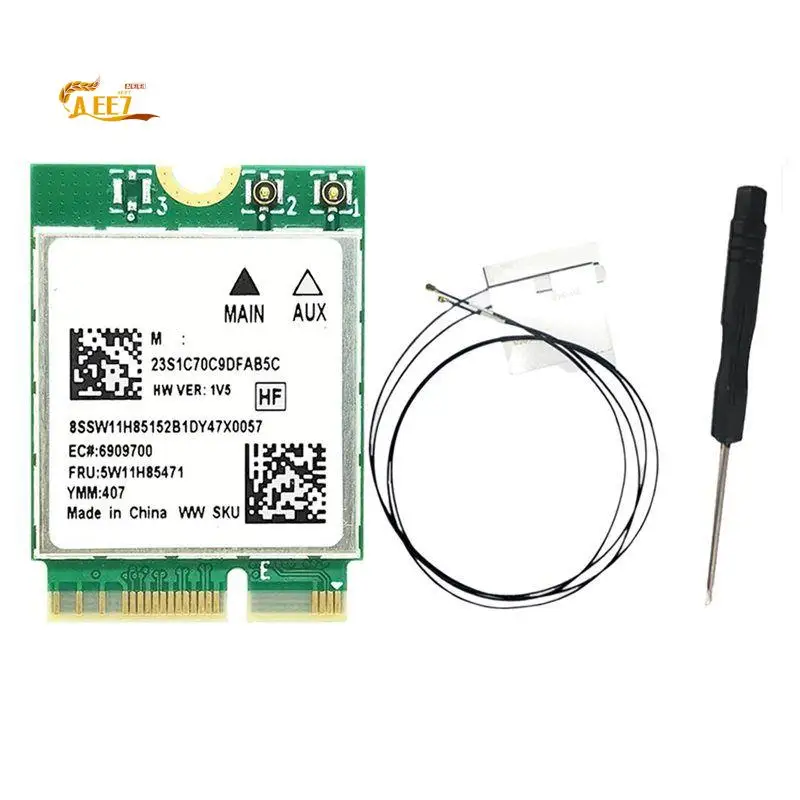 AEE7-RTL8922AE Wifi7 Card 6338Mbps 2.4G/5G/6G Tri-Band Bluetooth5.4 M.2 NGFF Wireless Wifi Adapter Card Kit For Win10/Win11
AEE7-RTL8922AE Wifi7 Card 6338Mbps 2.4G/5G/6G Tri-Band Bluetooth5.4 M.2 NGFF Wireless Wifi Adapter Card Kit For Win10/Win11