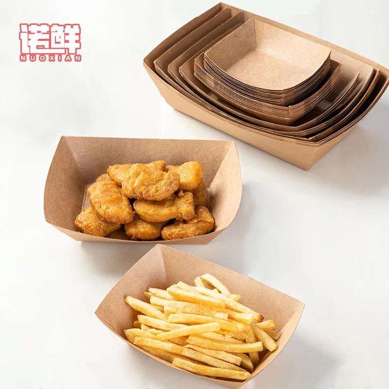 Custom Kraft Paper Open Box Boat Box Disposable Chicken Rice Flower Box French Fries Box Grilled Wings Fried Chicken Nugget Box
Custom Kraft Paper Open Box Boat Box Disposable Chicken Rice Flower Box French Fries Box Grilled Wings Fried Chicken Nugget Box