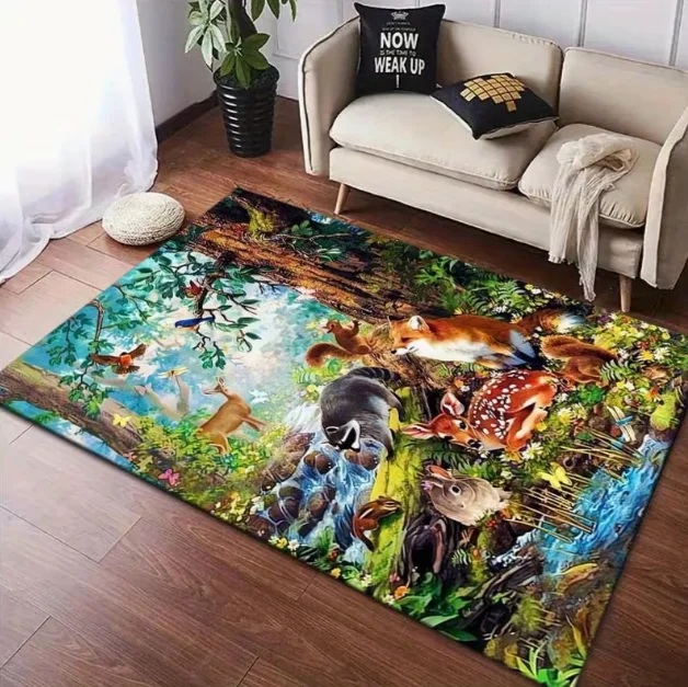 Forest Animal Theme Carpet Mat Washable Carpet Suitable for Living Room Outdoor Terrace Kitchen Bedroom Game Room Carpet
Forest Animal Theme Carpet Mat Washable Carpet Suitable for Living Room Outdoor Terrace Kitchen Bedroom Game Room Carpet