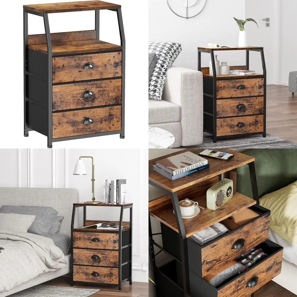 2-уровневая тканевая тумбочка для хранения вещей с 3 ящиками для спальни и шкафа, вертикальная организация
2-уровневая тканевая тумбочка для хранения вещей с 3 ящиками для спальни и шкафа, вертикальная организация