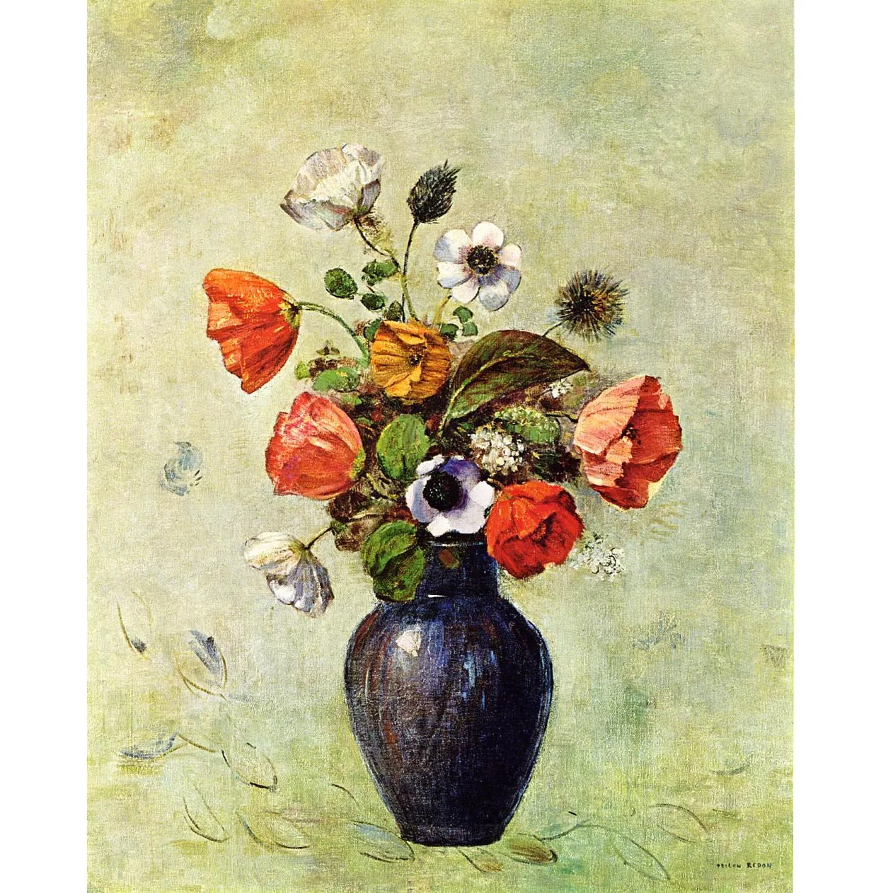 Anemones and Poppies in a Vase by Odilon Redon,Hand-painted still life oil painting on cavas,Flower oil painting for bedroom
Anemones and Poppies in a Vase by Odilon Redon,Hand-painted still life oil painting on cavas,Flower oil painting for bedroom