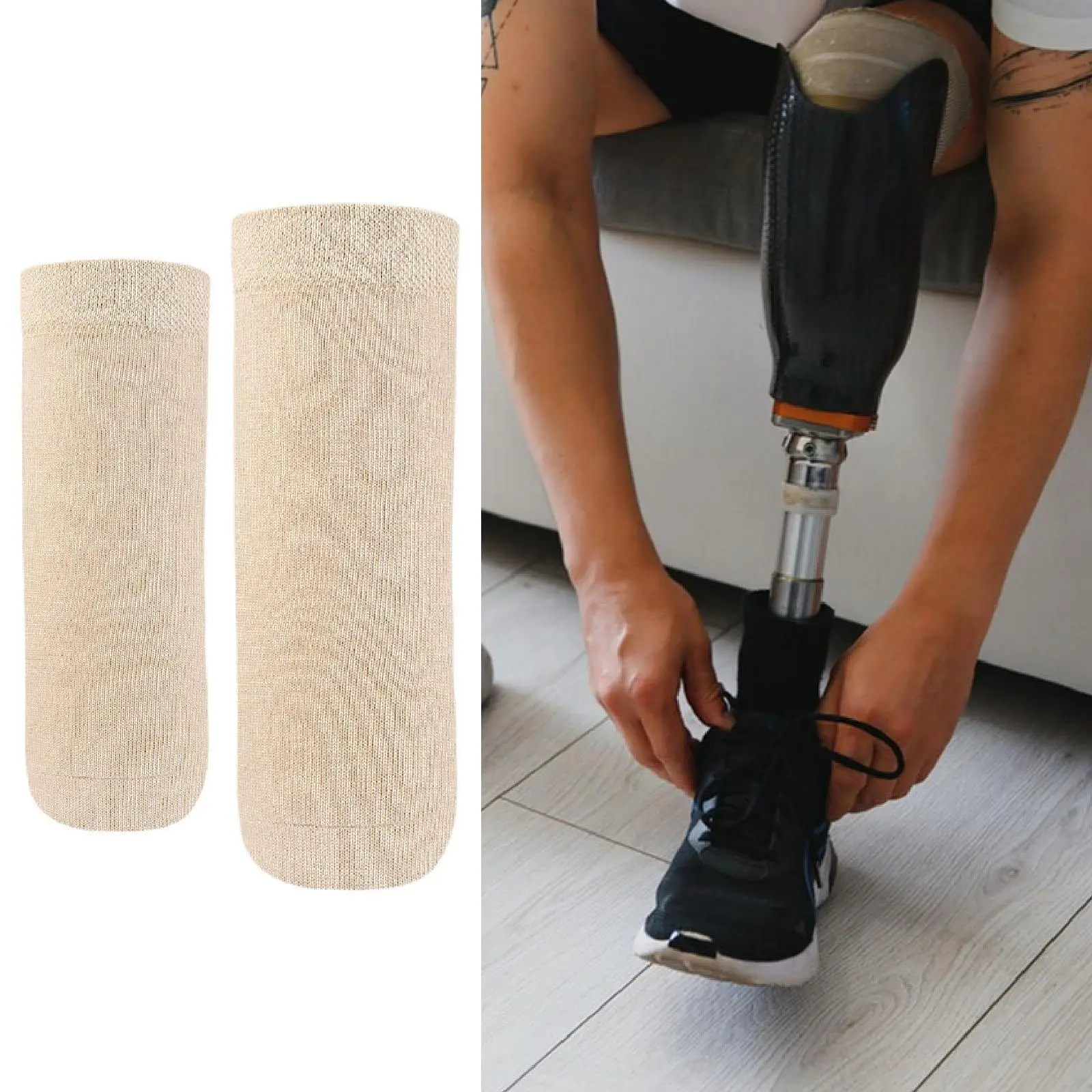 Soft Elastic Prosthetic Limb Sock Shrinker Gel Padding Anti Slip Shock Absorbing Compression Sleeve Seamless Fit for Amputees
Soft Elastic Prosthetic Limb Sock Shrinker Gel Padding Anti Slip Shock Absorbing Compression Sleeve Seamless Fit for Amputees