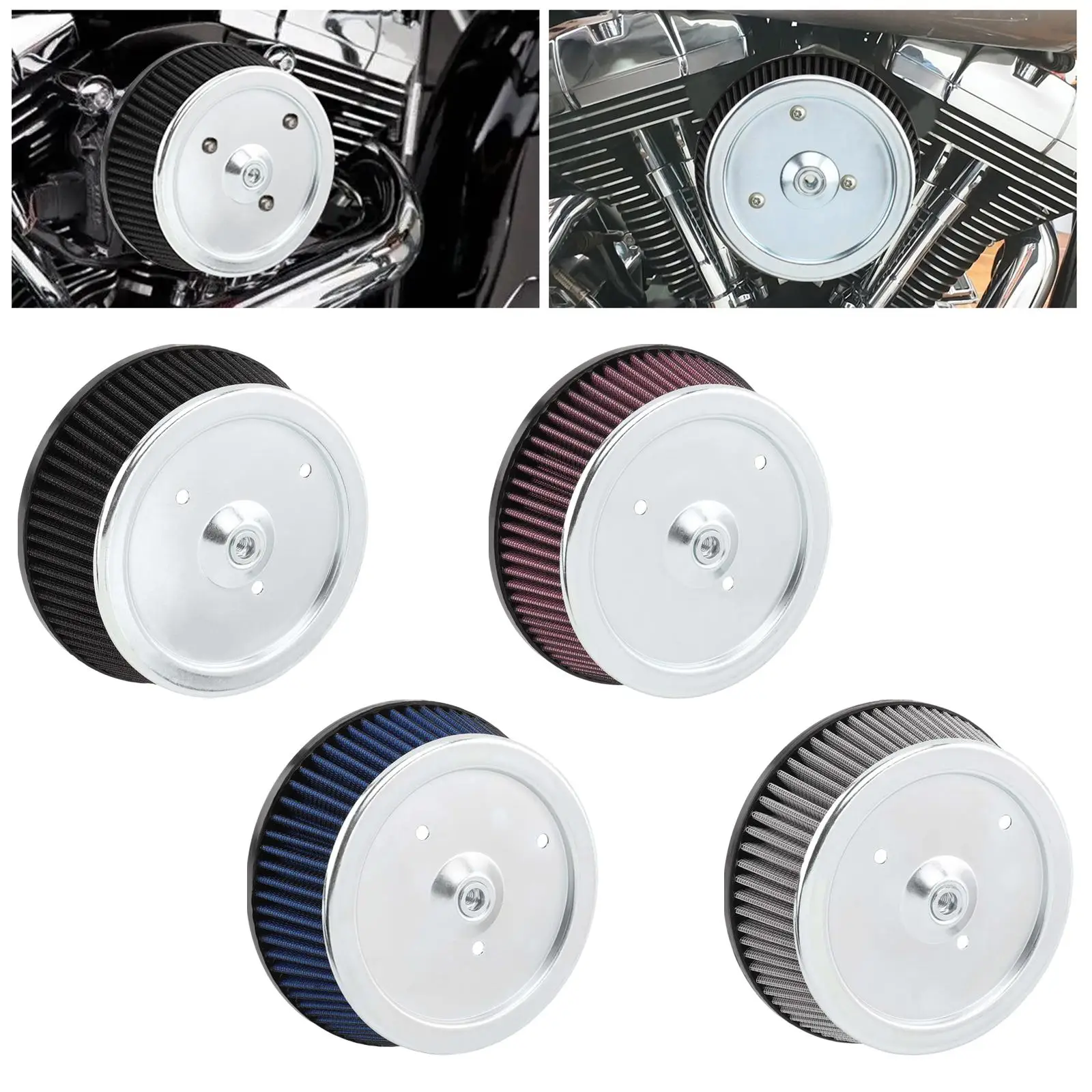 Motorcycle Air Cleaner Rubber Mesh Intake Filter System Engine Air Filter Replacement for Dyna 1999-2007
Motorcycle Air Cleaner Rubber Mesh Intake Filter System Engine Air Filter Replacement for Dyna 1999-2007