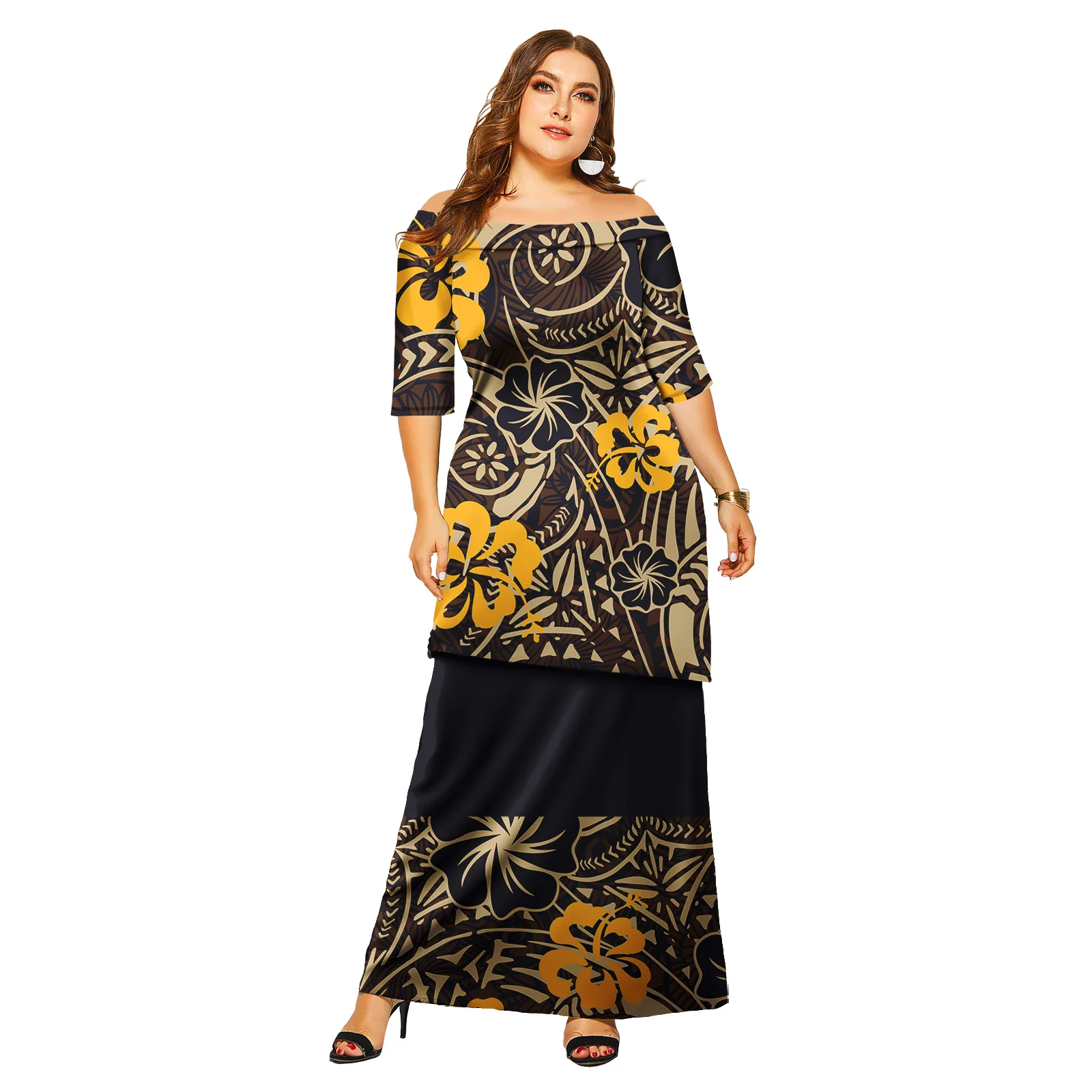 Hawaiian Ladies Custom Image Long Dress Oversize Women Party Samoan Puletasi Elegant Polynesian Puletasi 2 Piece Set Clothing
Hawaiian Ladies Custom Image Long Dress Oversize Women Party Samoan Puletasi Elegant Polynesian Puletasi 2 Piece Set Clothing