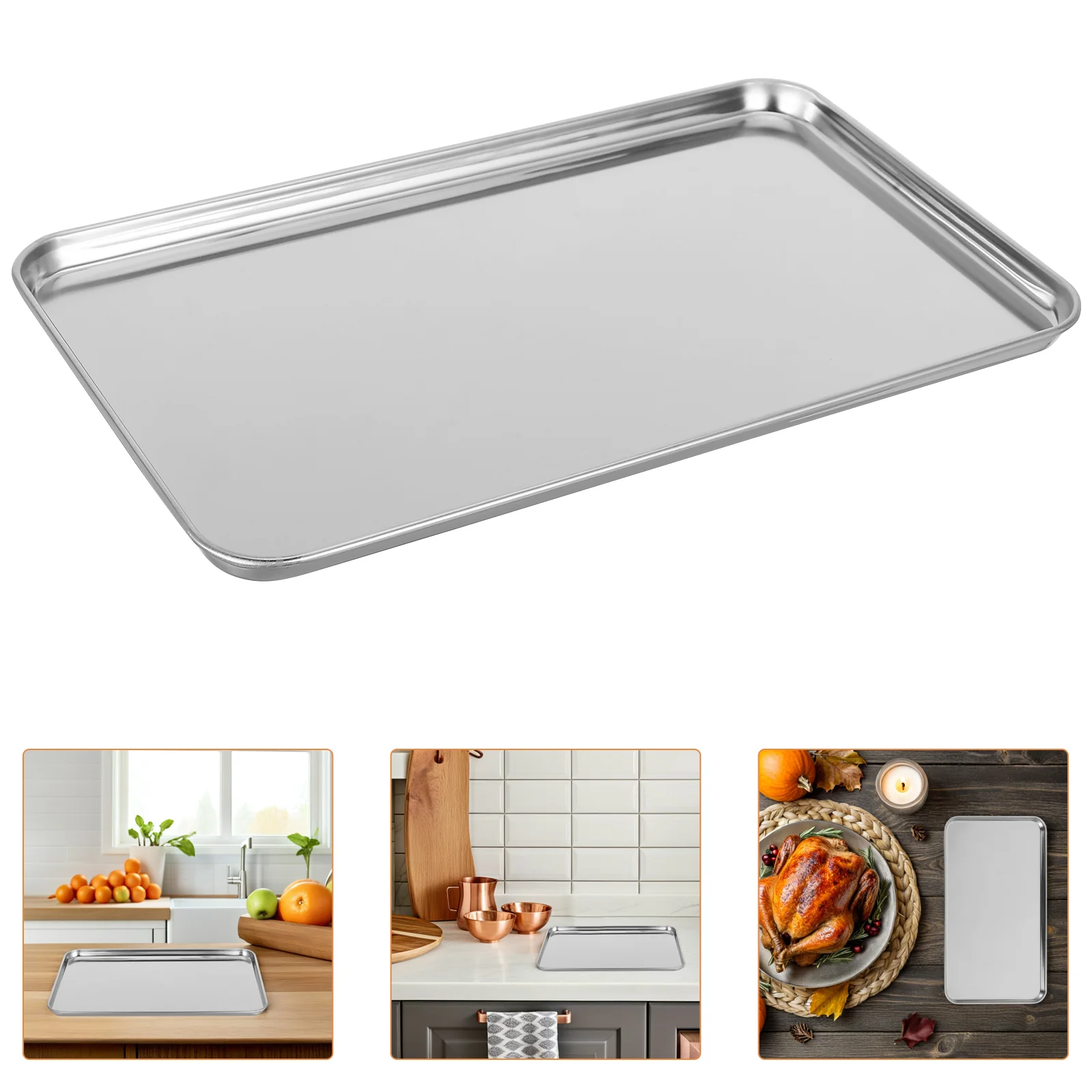 Stainless Steel Tray Practical Veggie with Lid Container Flat-bottom Fruit Toddler
Stainless Steel Tray Practical Veggie with Lid Container Flat-bottom Fruit Toddler