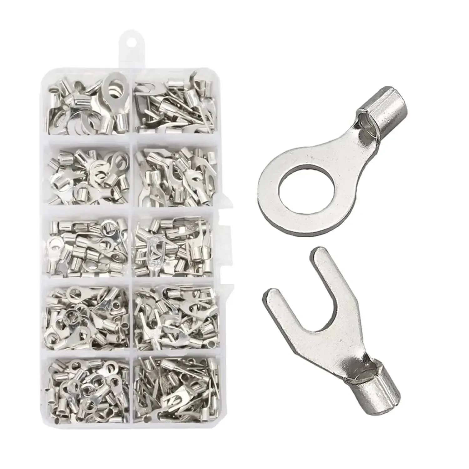 200/320Pcs 10 in 1 Terminals Non-Insulated Ring Fork U-Type Brass Terminals Assortment Kit Cable Wire Connector Crimp Spade
200/320Pcs 10 in 1 Terminals Non-Insulated Ring Fork U-Type Brass Terminals Assortment Kit Cable Wire Connector Crimp Spade