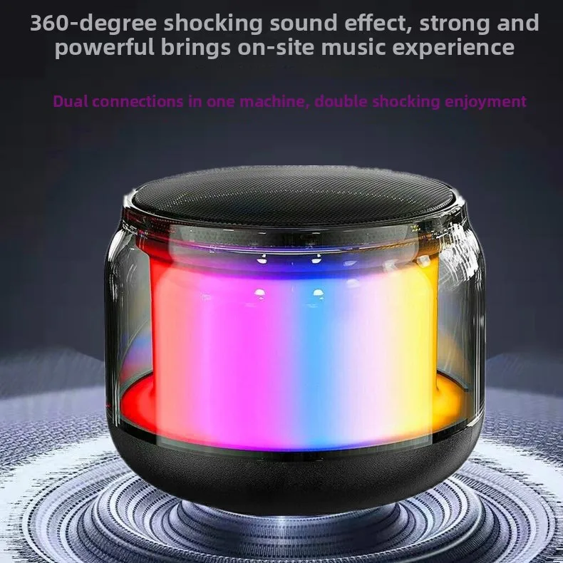 Sci-fi transparent cool Bluetooth stereo mobile phone computer desktop wireless portable home outdoor mini speaker.
Sci-fi transparent cool Bluetooth stereo mobile phone computer desktop wireless portable home outdoor mini speaker.