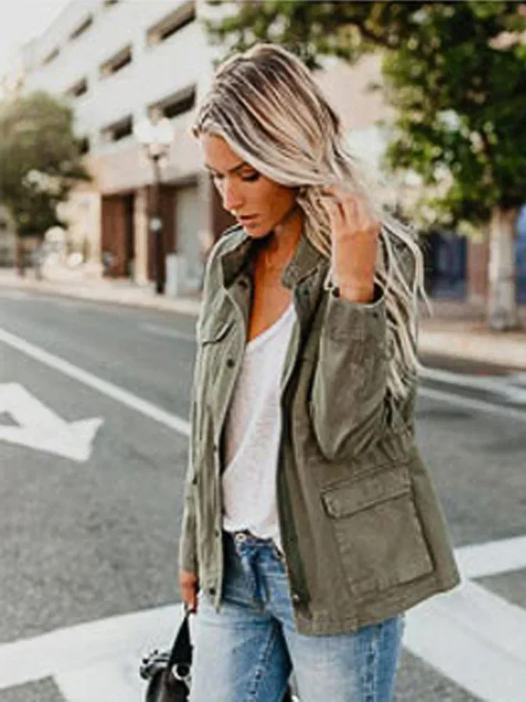 Women Zipper Jacket Autumn Female Outerwear Long Sleeve Casual Streetwear Coat Windbreaker Anorak Stand Collar Jackets
Women Zipper Jacket Autumn Female Outerwear Long Sleeve Casual Streetwear Coat Windbreaker Anorak Stand Collar Jackets
