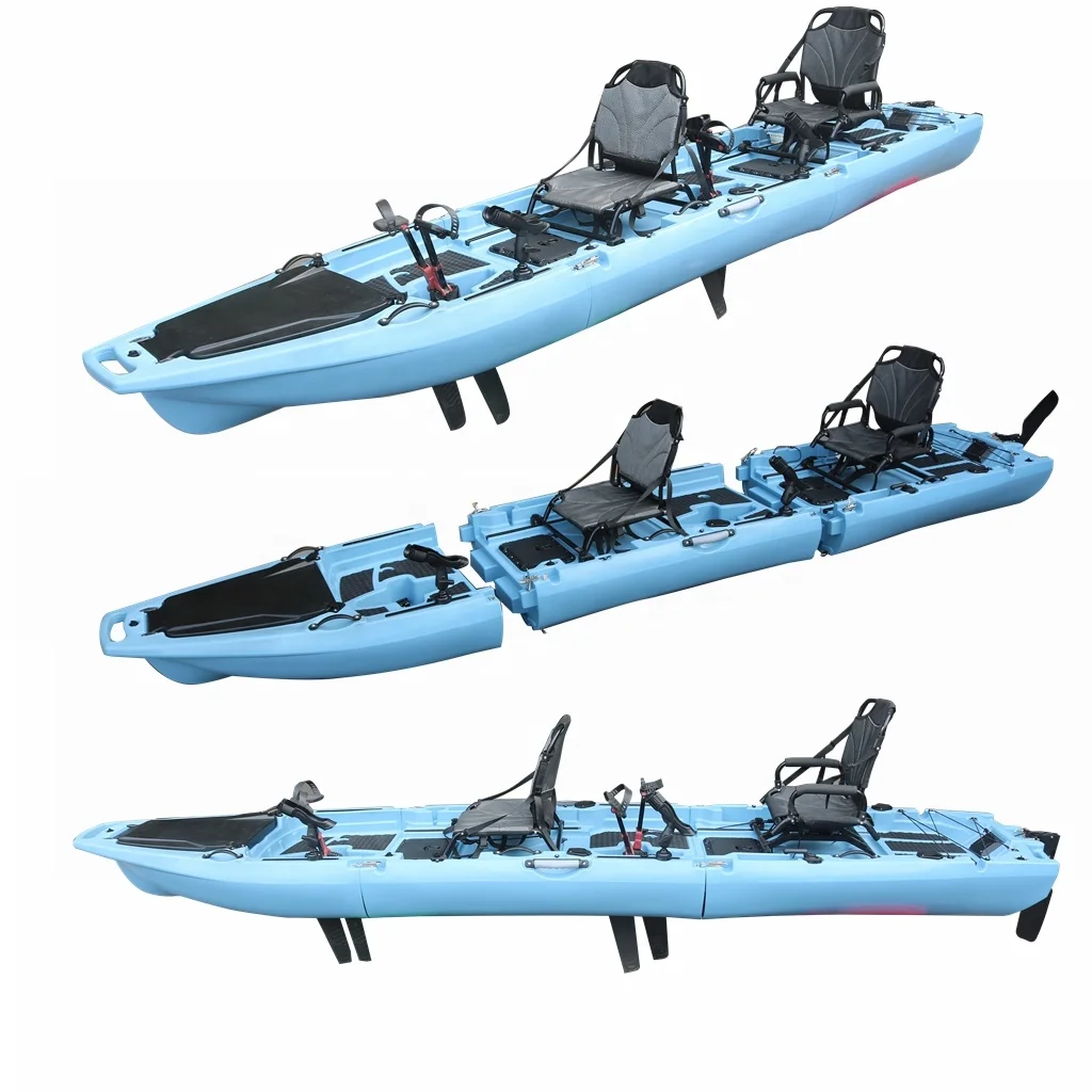 4.2m Modular Pedal Fishing Kayak CE Certified HDPE LLDPE Hull 2 Person Sea Touring for Lakes and Rivers Wholesale
4.2m Modular Pedal Fishing Kayak CE Certified HDPE LLDPE Hull 2 Person Sea Touring for Lakes and Rivers Wholesale