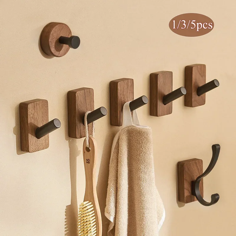 5/3/1Pcs Solid Wood Hooks Wall Mounted Clothes Scarf Hat Coat Hook Simple Room Decor Storage Hanger Towel Rack Home Organizer
5/3/1Pcs Solid Wood Hooks Wall Mounted Clothes Scarf Hat Coat Hook Simple Room Decor Storage Hanger Towel Rack Home Organizer