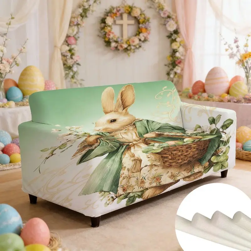 Универсальный чехол для дивана, пасхальный весенний кролик, ручной букет с пасхальным яйцом, милый узор
Универсальный чехол для дивана, пасхальный весенний кролик, ручной букет с пасхальным яйцом, милый узор