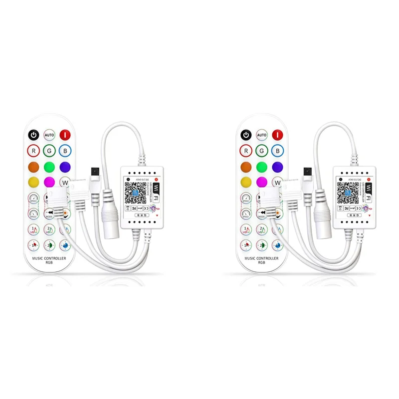 ABUP-2X Wi-Fi Smart RGB музыкальный контроллер для светодиодных лент + инфракрасный пульт дистанционного управления, 24 клавиши, беспроводной для цветных полосок света
ABUP-2X Wi-Fi Smart RGB музыкальный контроллер для светодиодных лент + инфракрасный пульт дистанционного управления, 24 клавиши, беспроводной для цветных полосок света