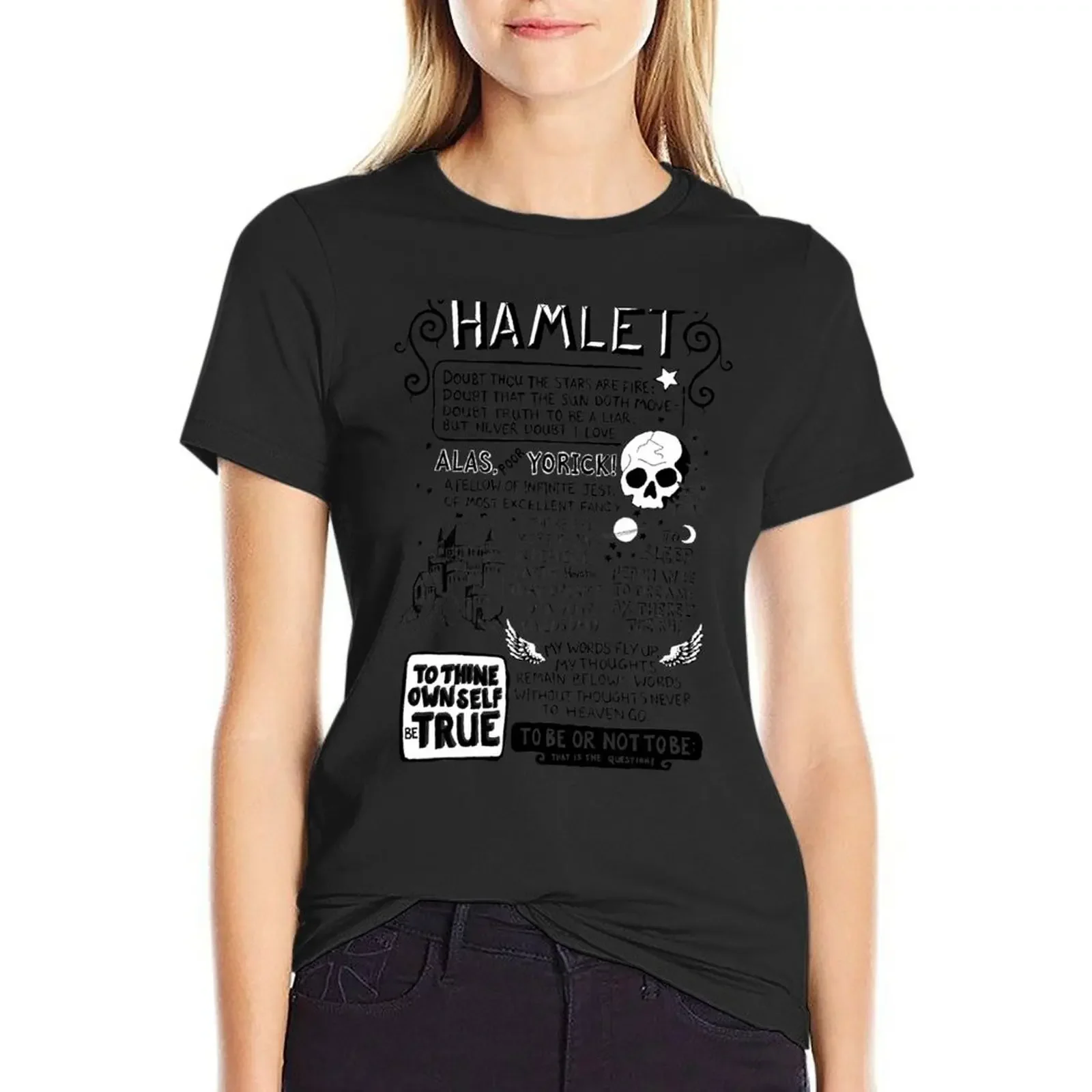 Shakespeare's Hamlet T-Shirt new edition lady clothes heavyweights female t shirts for Women graphic
Shakespeare's Hamlet T-Shirt new edition lady clothes heavyweights female t shirts for Women graphic