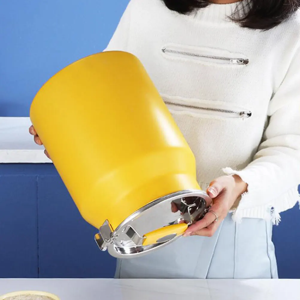 Stainless Steel Rice Bucket 8L Yellow Sealed Storage Kitchen Grain Container Easy Clean Home Food Canister Practical Holder
Stainless Steel Rice Bucket 8L Yellow Sealed Storage Kitchen Grain Container Easy Clean Home Food Canister Practical Holder