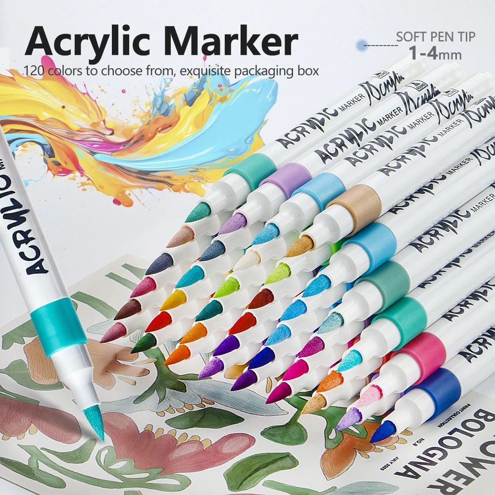 120 Colors Acrylic Markers, Brush Acrylic Paint Pens for Art Supplies Fabric Paint Stone Glass Ceramic Wood Rock Christmas Card
120 Colors Acrylic Markers, Brush Acrylic Paint Pens for Art Supplies Fabric Paint Stone Glass Ceramic Wood Rock Christmas Card