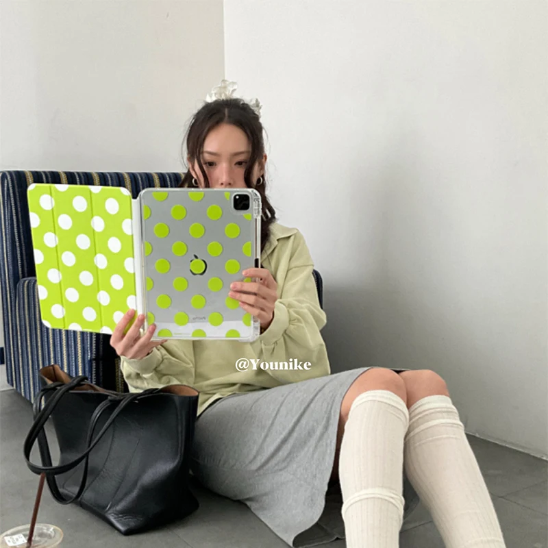 Korean Ins Green Big Polka Dots Case For iPad Pro 11 12.9in 13 M4 M5 Case 9.7 10.2 5/6th 7/8/9 11th Mini Air 3 4 5 6 7 Cover
Korean Ins Green Big Polka Dots Case For iPad Pro 11 12.9in 13 M4 M5 Case 9.7 10.2 5/6th 7/8/9 11th Mini Air 3 4 5 6 7 Cover