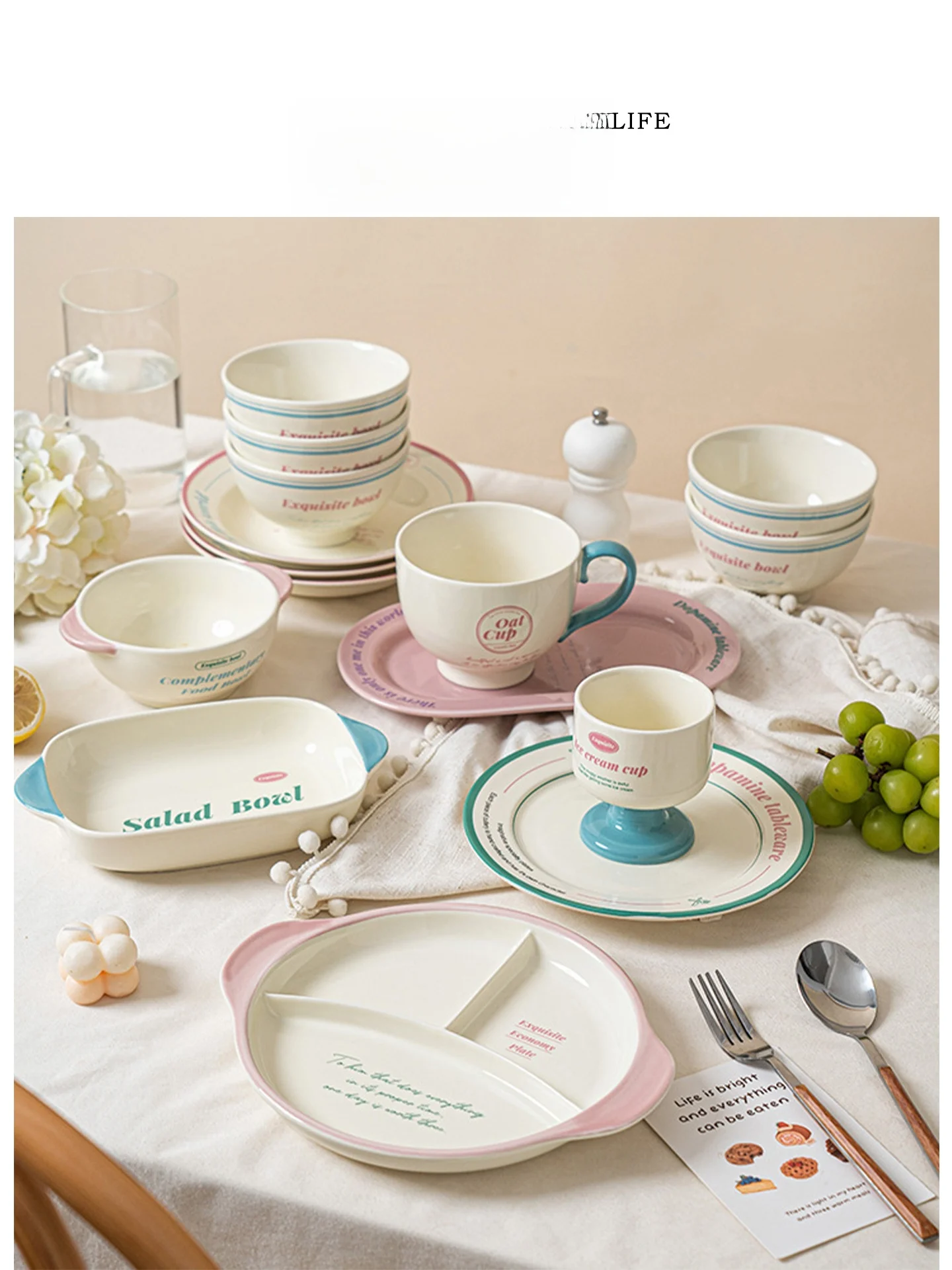 Tlife Script Cerc Dinnerware Creative Double Ear Baking Tray Rice Bowl Ins Sle round ape China Made Underglaze Color
Tlife Script Cerc Dinnerware Creative Double Ear Baking Tray Rice Bowl Ins Sle round ape China Made Underglaze Color