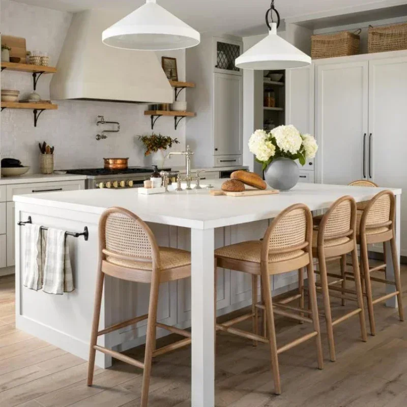 Nordic Light Luxury Solid Bar Chair Wood Vine Weaving Modern Minimalist Home Bar Desk High Feet Bench Small Fresh Front Chair
Nordic Light Luxury Solid Bar Chair Wood Vine Weaving Modern Minimalist Home Bar Desk High Feet Bench Small Fresh Front Chair